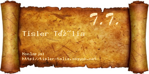 Tisler Tália névjegykártya